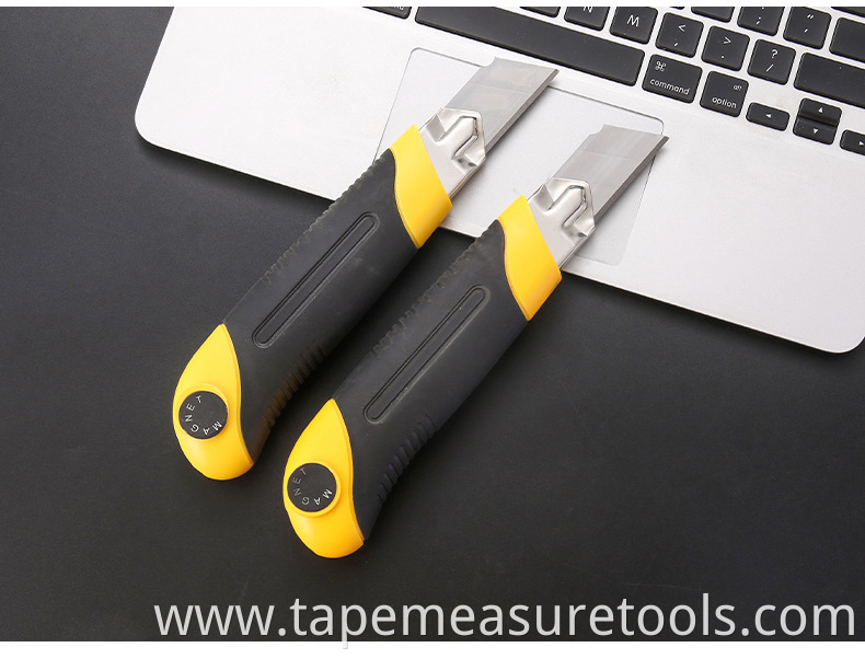 18mm high quality black blade rotate lock utility knife